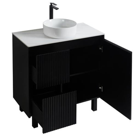 Brighton Freestanding PVC Vanity 900mm (Matte Black)