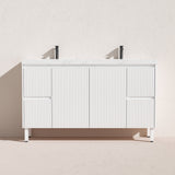 Brighton Freestanding Vanity 1500mm (Single/Double Bowl) (Matte White)