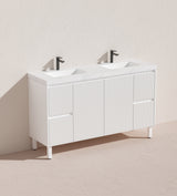 Brighton Freestanding Vanity 1500mm (Single/Double Bowl) (Matte White)