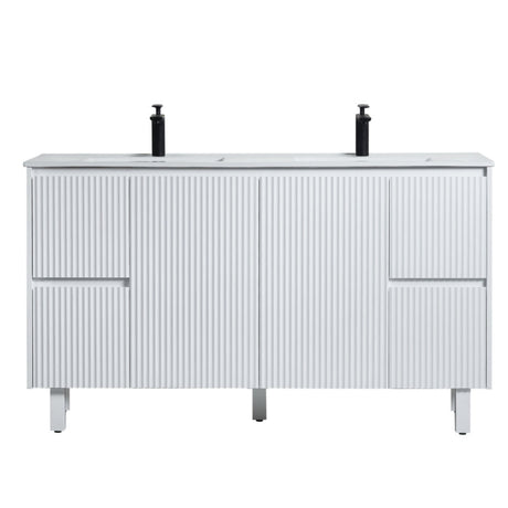 Brighton Freestanding Vanity 1500mm (Single/Double Bowl) (Matte White)