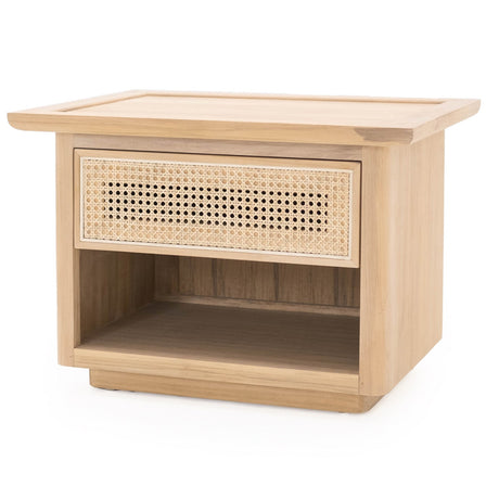 Brighton Teak Bedside Table - 0.65m