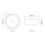 Bronte Gloss White Basin (Round: 390 ×390×125)