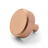 Manovella Brushed Copper PVD Round Knurled Cabinet Knob - Octavia