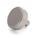 Manovella Brushed Nickel Round Knurled Cabinet Knob - Octavia