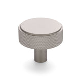 Manovella Brushed Nickel Round Knurled Cabinet Knob - Octavia
