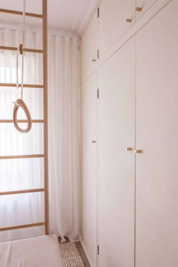 Brushed Brass Knurled Cabinet Knob - Helena