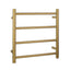 Round Electric Heated Towel Rack 4 Bars - Brushed Brass