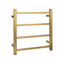 Square Electric Heated Towel Rack 4 Bars - Brushed Brass