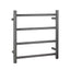 Round Electric Heated Towel Rack 4 Bars - Brushed Gun Metal