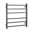 Square Electric Heated Towel Rack 6 Bars - Brushed Gun Metal