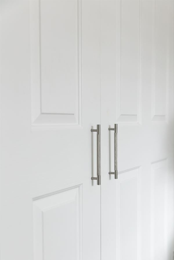 Brushed Nickel Knurled Drawer Pull - Charmian