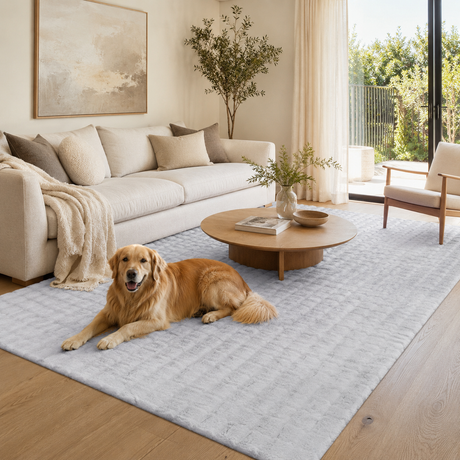 Bubble Silver - Machine Washable Rug