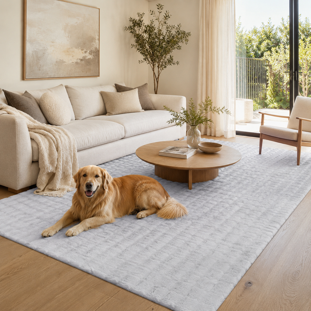 Bubble Silver - Machine Washable Rug