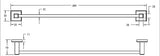 BUILDERS CHOICE Single Towel Rail 750mm