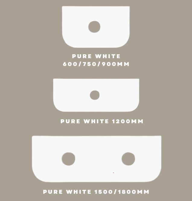 Burleigh Vanity Pure white Stone option