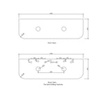 Burleigh wall hung vanity Stone cut 1500