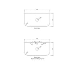 Burleigh wall hung vanity Stone cut 900