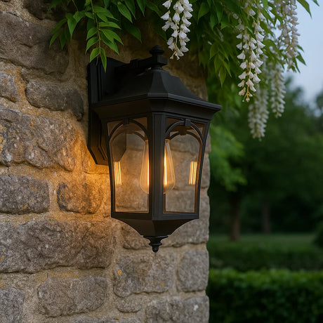 Burston Large Outdoor Wall Light Black IP44