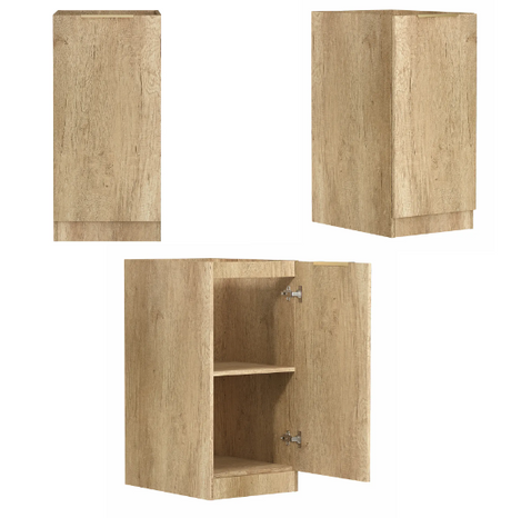 Byron Natural Oak Laundry Base Cabinet (415x584x880)