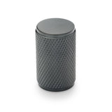 Gunmetal Knurled Cabinet Knob - Helena