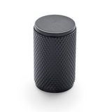 Matte Black Knurled Cabinet Knob - Helena