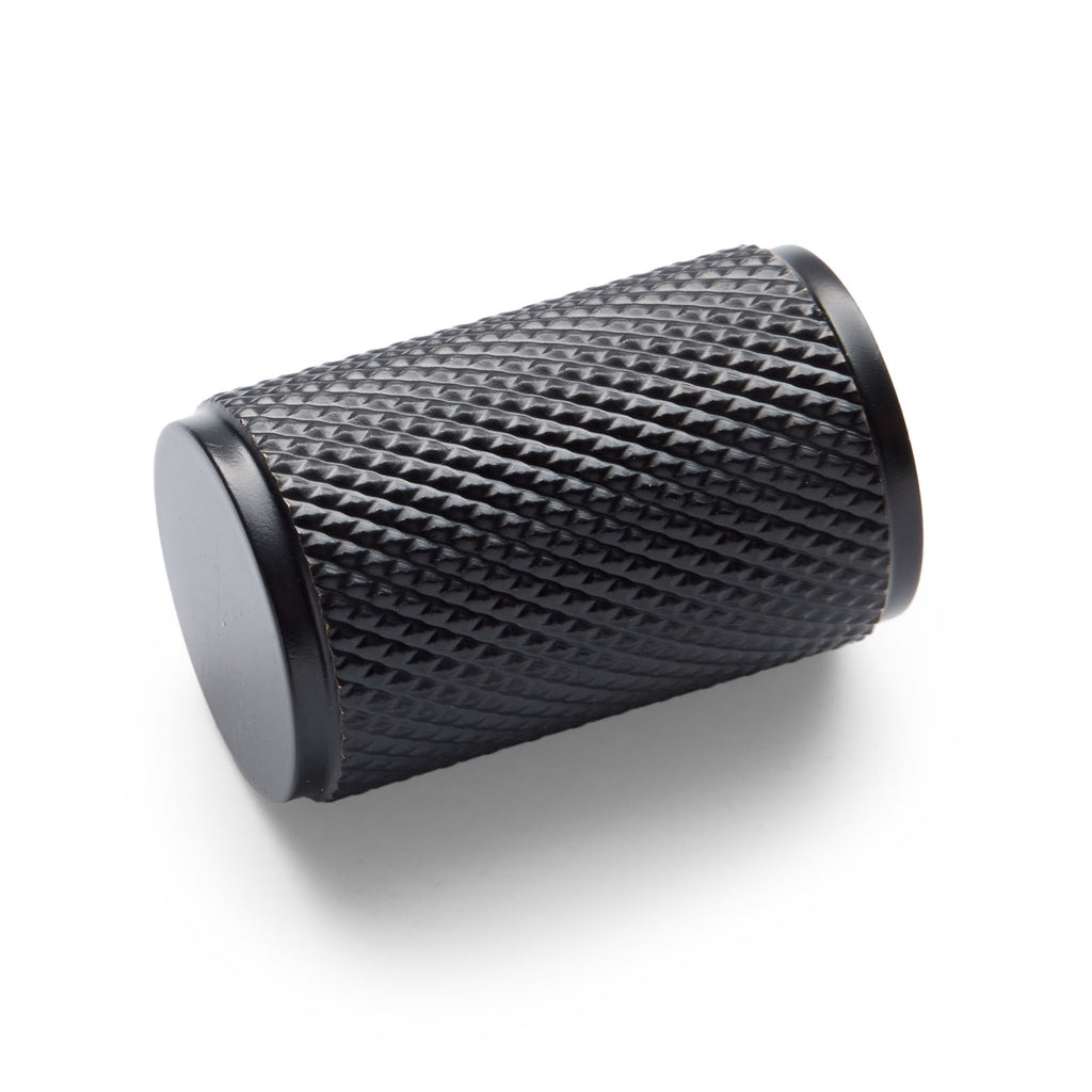Matte Black Knurled Cabinet Knob - Helena