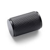 Matte Black Knurled Cabinet Knob - Helena