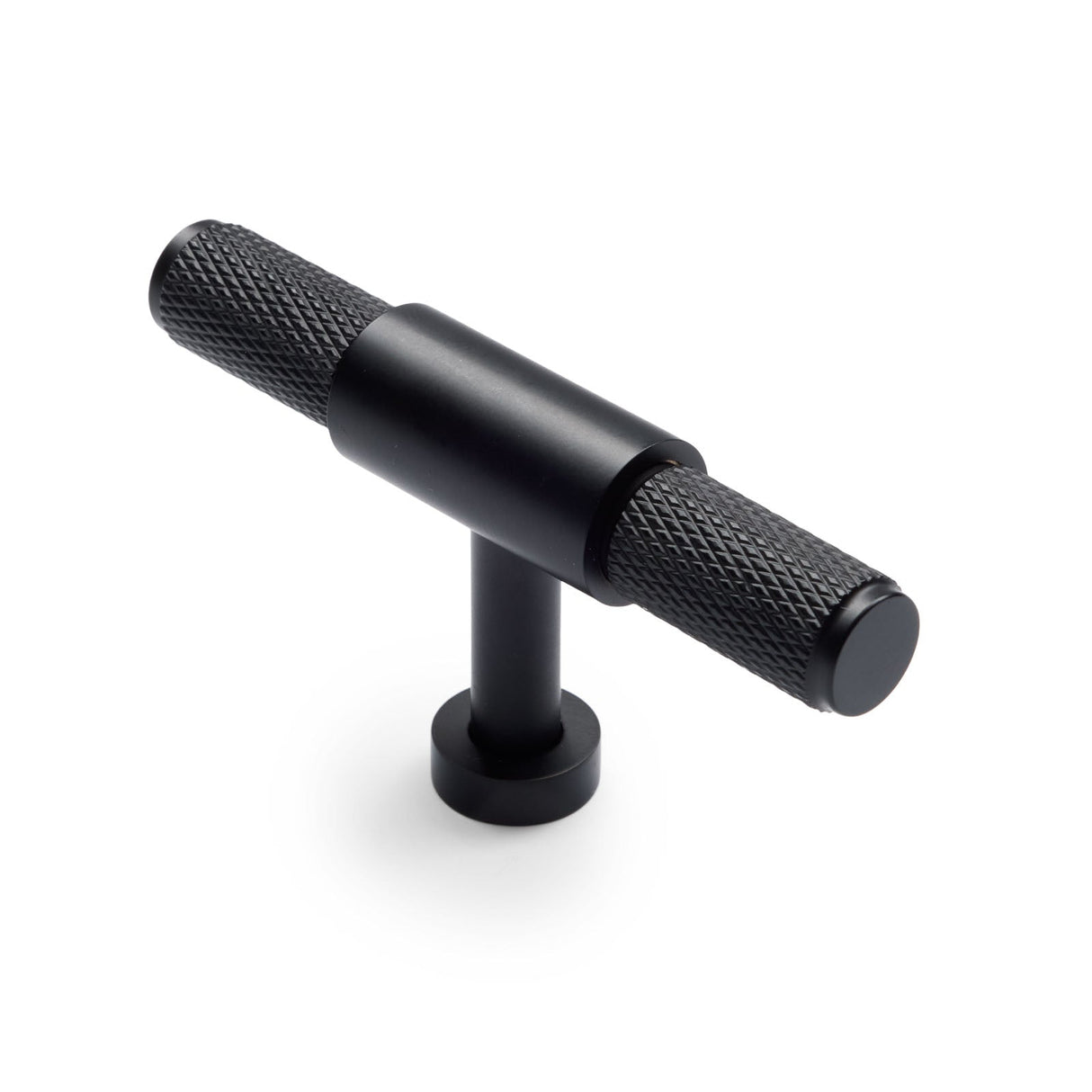Matte Black Knurled Cabinet T-Bar Pull - Miranda