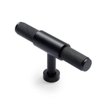 Matte Black Knurled Cabinet T-Bar Pull - Miranda
