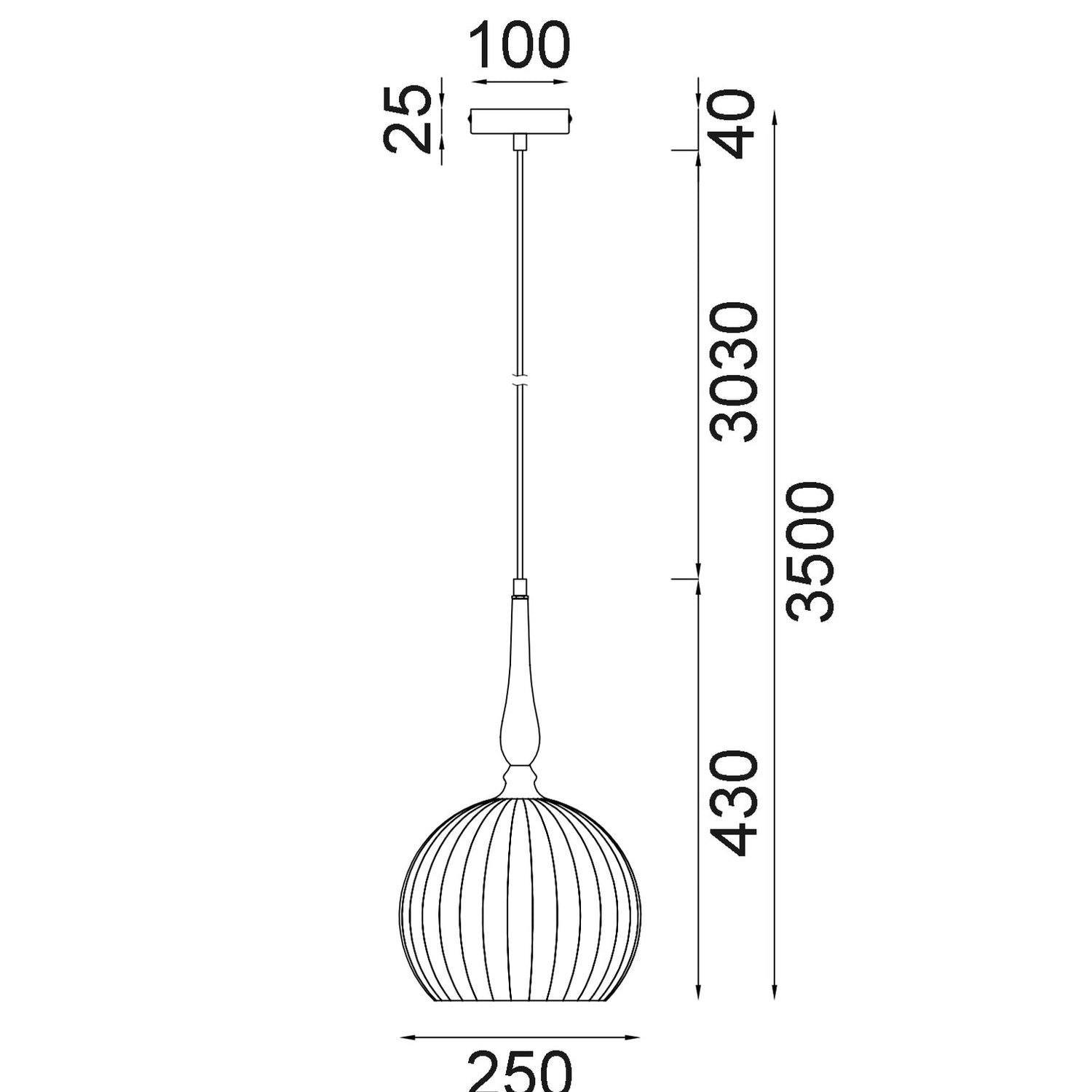 CALIZ: Interior Frosted Wine Glass Ribbed with Brass / Black Pendant Lights