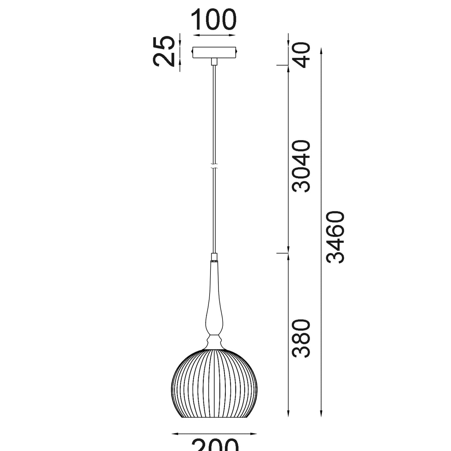 CALIZ: Interior Frosted Wine Glass Ribbed with Brass / Black Pendant Lights
