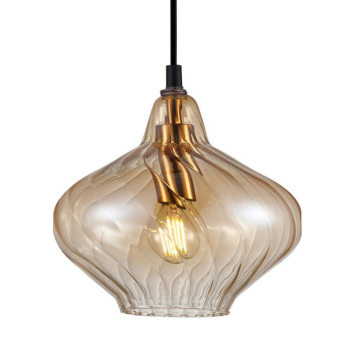 CAMPANA: Interior Wine Glass Shape Ribbed Pendant Lights