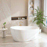 CANNES Matte White Free-Standing Bathtub Overflow 1500mm