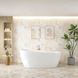 CANNES Matte White Free-Standing Bathtub Overflow 1500mm