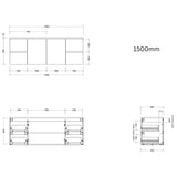 Timberline Carlo Wall Hung Vanity (All Sizes)
