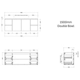Timberline Carlo Wall Hung Vanity (All Sizes)
