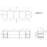 Timberline Carlo Wall Hung Vanity (All Sizes)
