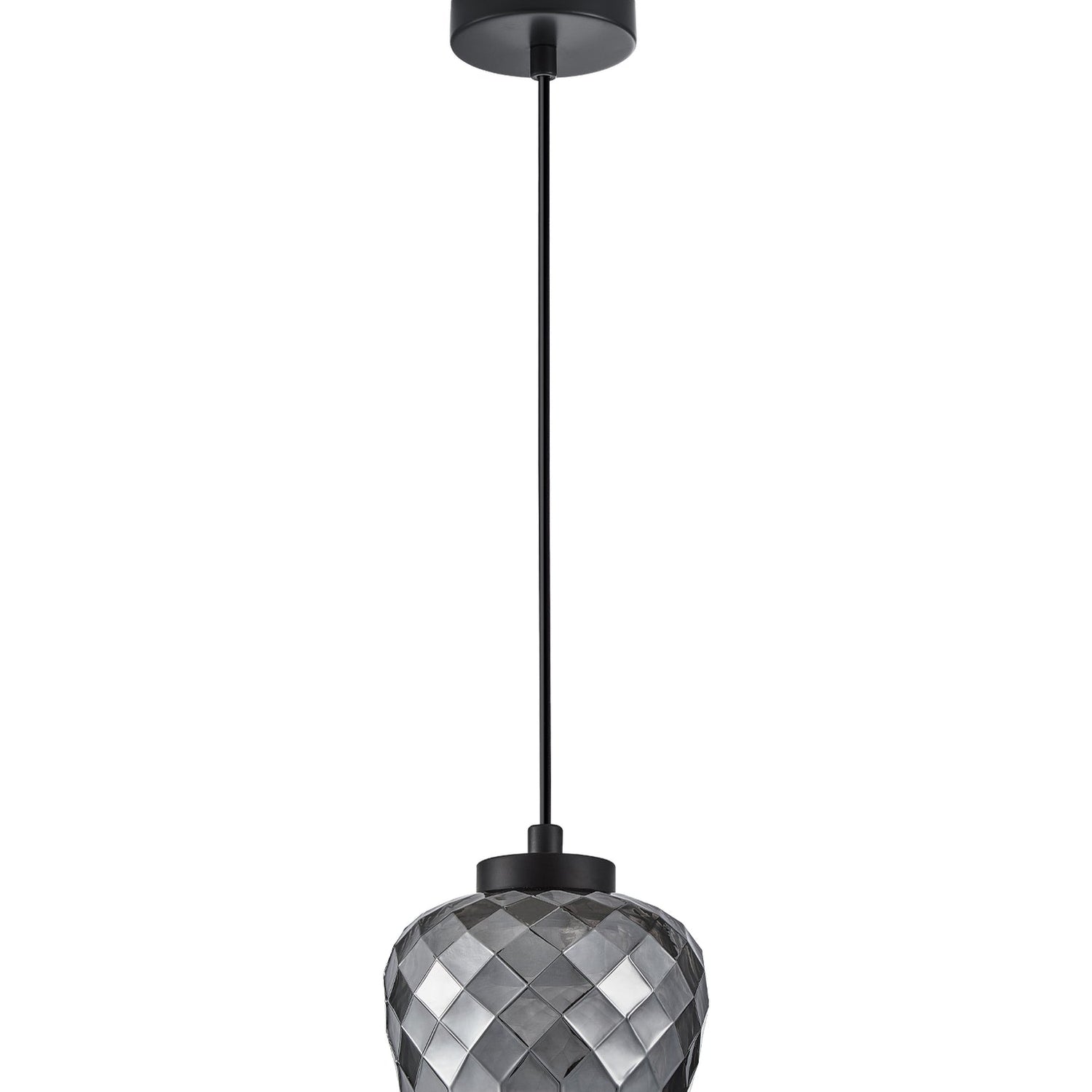 CARAMELLE: Interior LED Tri-CCT Glass with Segments Ellipse Pendant Lights 