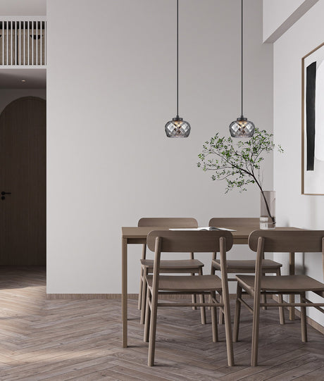 CARAMELLE: Interior LED Tri-CCT Glass with Segments Ellipse Pendant Lights
