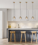 CARAMELLE: Interior LED Tri-CCT Glass with Segments Ellipse Pendant Lights