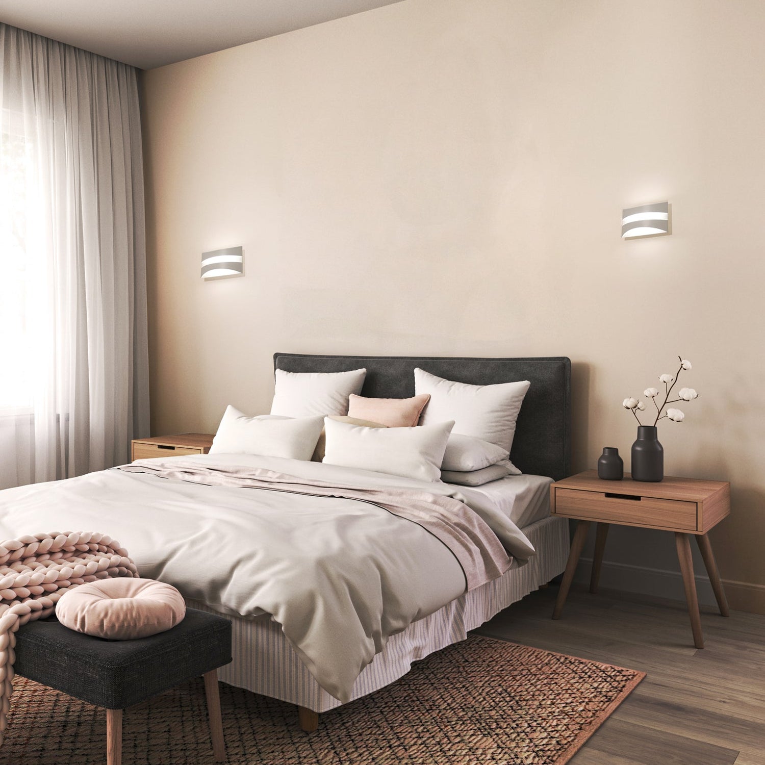 CARDIFF: City Series LED Tri-CCT Interior Rectangular Up/Down Dimmable Wall Light