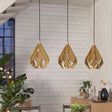 CARLTON Pendant Light (Gold)-3 Lights