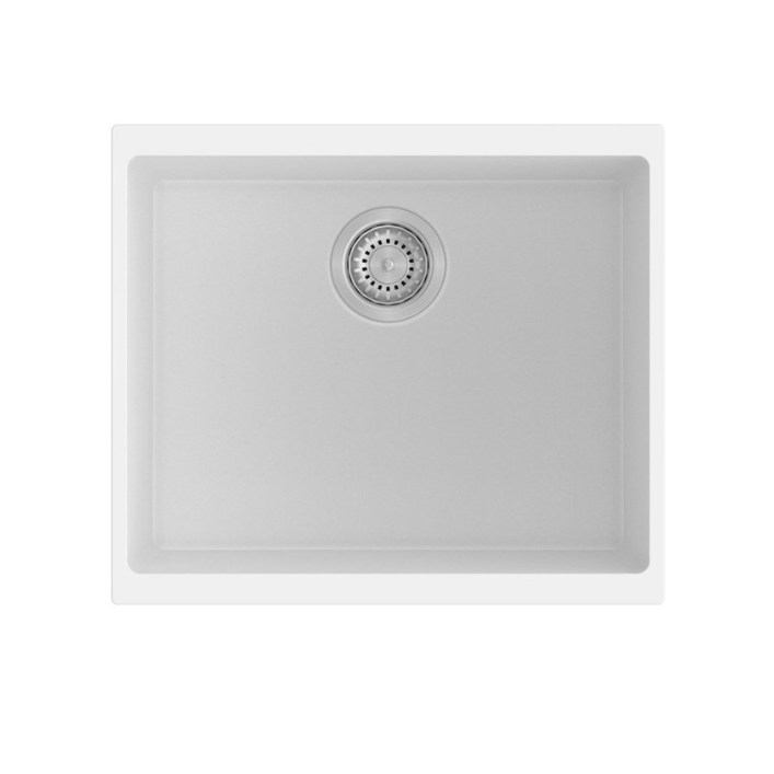 CARYSIL White Single Bowl Granite Kitchen Sink (530x460x200)