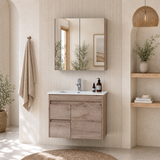 YORK Slim Wall Hung Vanity Max Oak (All Sizes)