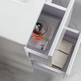 MAYA Slim Wall Hung Vanity Gloss White 600