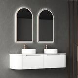 PETRA MARK II Wall Hung Curve Vanity Matte White (All Sizes)