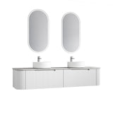 PETRA MARK II Wall Hung Curve Vanity Matte White (All Sizes)