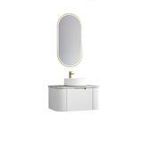PETRA MARK II Wall Hung Curve Vanity Matte White (All Sizes)