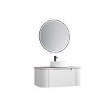 PETRA MARK II Wall Hung Curve Vanity Matte White (All Sizes)