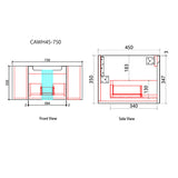 SAVIO Wall Hung Curve Vanity Matte White (All Sizes)